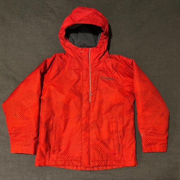 COLUMBIA Omni-Tech Omni-Heat Waterproof Ski Winter Jacket Unisex Kids XS-Red - Picture 1 of 5